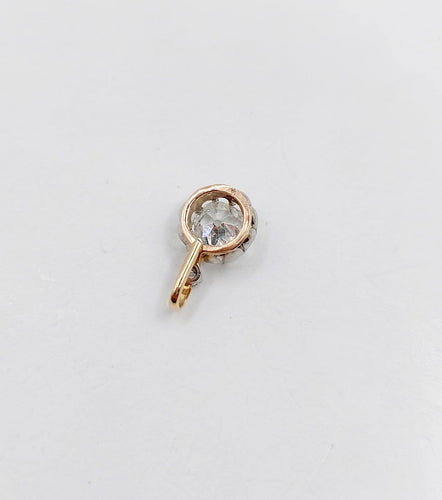 Pendentif antique en or rose 18k, platine et diamant 58 Facettes A07277