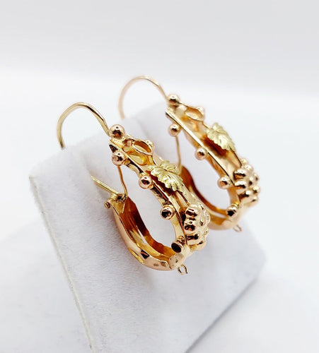 Dormeuses poissardes victoriennes en or rose 18k 58 Facettes A07455