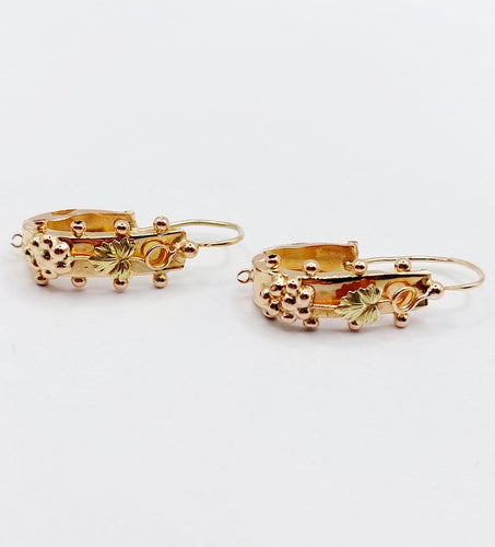 Dormeuses poissardes victoriennes en or rose 18k 58 Facettes A07455