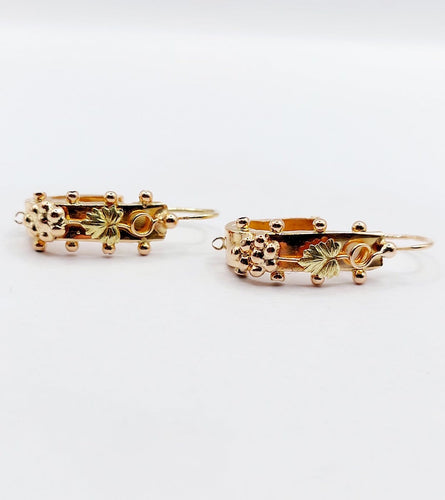 Dormeuses poissardes victoriennes en or rose 18k 58 Facettes A07455