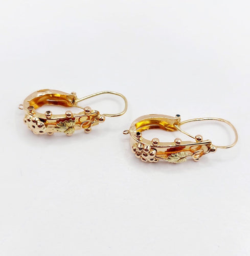 Dormeuses poissardes victoriennes en or rose 18k 58 Facettes A07455