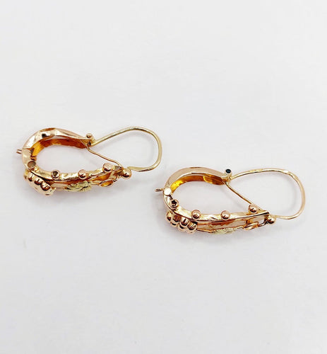 Dormeuses poissardes victoriennes en or rose 18k 58 Facettes A07455