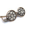 Boucles d'oreilles en or et argent avec diamants taille ancienne 58 Facettes 294/26 I
