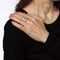 Bague 56 Bague large en platine 900 avec émeraude et diamants - taille 56 (FR) 58 Facettes G13414