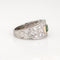 Bague 56 Bague large en platine 900 avec émeraude et diamants - taille 56 (FR) 58 Facettes G13414
