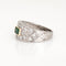 Bague 56 Bague large en platine 900 avec émeraude et diamants - taille 56 (FR) 58 Facettes G13414