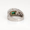Bague 56 Bague large en platine 900 avec émeraude et diamants - taille 56 (FR) 58 Facettes G13414