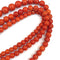 Collier trois rangs en corail avec fermoir en or jaune 18 kt 58 Facettes 221/26 H 114/26
