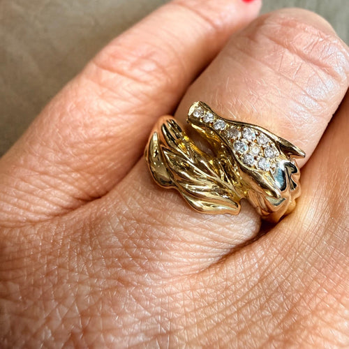 55 Bague Cheval en or jaune et diamants 58 Facettes 1.0001601/1