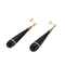 Boucles d'oreilles gouttes en or jaune, or gris, onyx et diamants 58 Facettes LOWO07-1