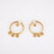 Boucles d'oreilles créoles en or jaune et améthystes 58 Facettes LOWO05-1