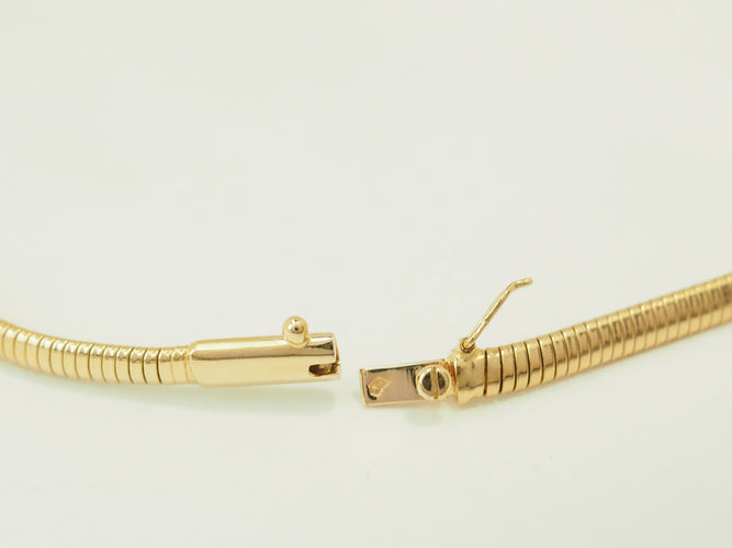 Collier Tubogas - Collier ras-de-cou en or jaune et diamants 58 Facettes 33814