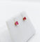 Puces d'oreilles vintage en or rose 18k et spinelles roses 58 Facettes A07556
