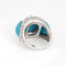 Bague 52 Bague dôme cocktail en or blanc 18 carats, turquoises et diamants 58 Facettes G13197