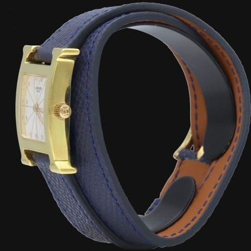 Hermès Heure H - Montre en plaqué or 58 Facettes MT47110