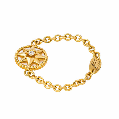 48 Dior Rose des Vents - Bague en or jaune, diamant et nacre 58 Facettes 4749151RV