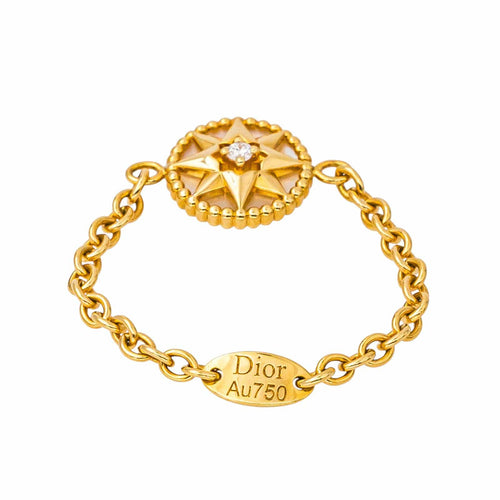 48 Dior Rose des Vents - Bague en or jaune, diamant et nacre 58 Facettes 4749151RV