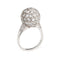 Bague 49 Bague boule pavée de diamants 1 ct en platine 900 - Taille 5 58 Facettes G13455
