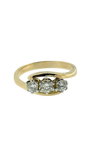 60 Trilogy - Bague en or blanc et diamants 58 Facettes A2087