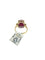55 Bague cocktail IGI en or jaune, rubis et diamants 58 Facettes A2088