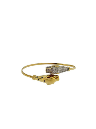 CEMPP - Bracelet Panthère en or 18 carats, diamants et saphirs 58 Facettes BR1573