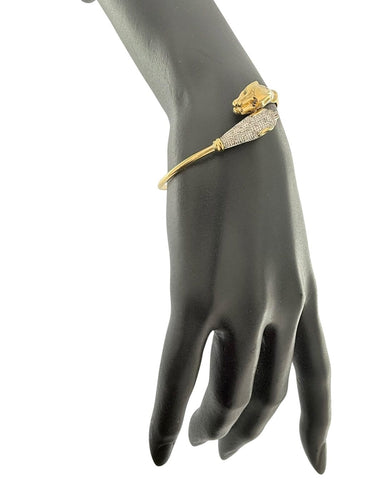 CEMPP - Bracelet Panthère en or 18 carats, diamants et saphirs 58 Facettes BR1573
