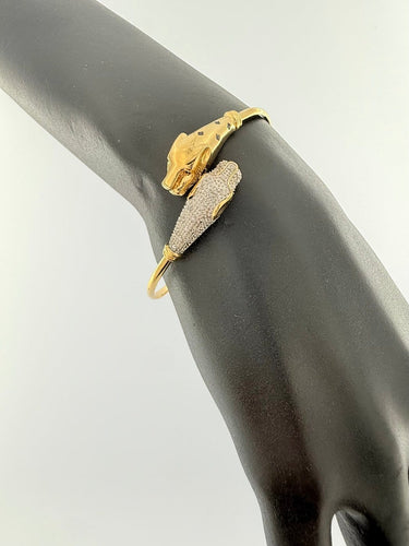 CEMPP - Bracelet Panthère en or 18 carats, diamants et saphirs 58 Facettes BR1573