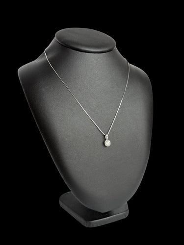 Binder - Collier solitaire en or blanc 14 carats et diamant 1,25 ct 58 Facettes C1594