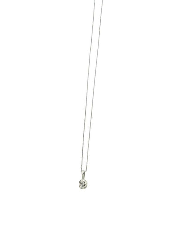 Binder - Collier solitaire en or blanc 14 carats et diamant 1,25 ct 58 Facettes C1594