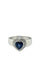 54 Bague cocktail IGI en or blanc avec saphir et diamants 58 Facettes A2092