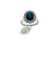 56 Bague cocktail en or blanc avec saphir et diamants 58 Facettes A2091