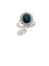 56 Bague cocktail en or blanc avec saphir et diamants 58 Facettes A2091