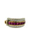 53 Guy Laroche - Bague ceinture en or jaune et blanc, diamants et rubis 58 Facettes A2095
