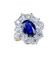 50 Bague marguerite en or 18 carats, saphir et diamants 58 Facettes AB735