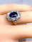 50 Bague marguerite en or 18 carats, saphir et diamants 58 Facettes AB735