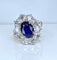 50 Bague marguerite en or 18 carats, saphir et diamants 58 Facettes AB735