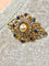 Broche en or jaune avec saphirs, diamants et perle 58 Facettes AB736