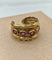 Bague 58 Bague vintage 1960 en or jaune 18 ct et rubis 58 Facettes CV-091
