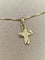 Pendentif croix vintage en or jaune 18 ct 58 Facettes CV-094