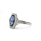 54 Art déco - Bague en or 750, diamants et saphir synthétique 58 Facettes SA051
