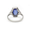 54 Art déco - Bague en or 750, diamants et saphir synthétique 58 Facettes SA051