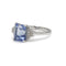 54 Bague en platine, diamants et saphir Ceylan non chauffé 3,50 ct 58 Facettes SA028