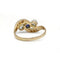 53 Art nouveau - Bague tourbillon en or 750, diamants et saphir 58 Facettes SA011