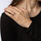 Bague 54 Bague citrine orange et diamants en or blanc 14k, tour de doigt 54 58 Facettes G13476