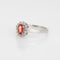 Bague 54 Bague citrine orange et diamants en or blanc 14k, tour de doigt 54 58 Facettes G13476