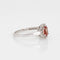 Bague 54 Bague citrine orange et diamants en or blanc 14k, tour de doigt 54 58 Facettes G13476