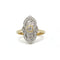 55 Bague marquise Art déco en or 750 et diamants 58 Facettes SA012