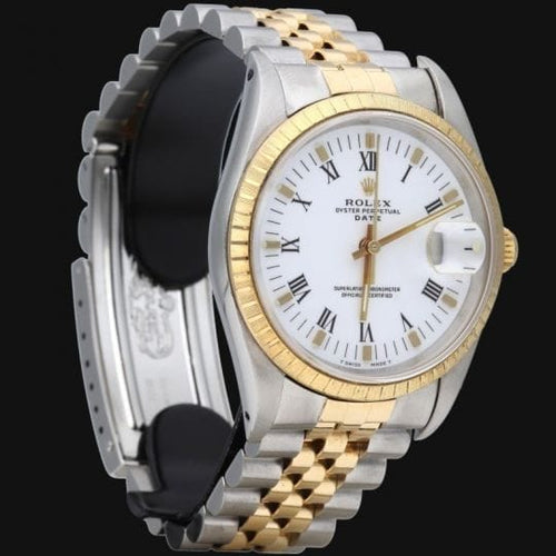 Rolex Date - Montre 34 mm en or jaune et acier 58 Facettes MT46945