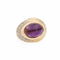 Bague 52 Circle Fine Art - Bague dôme en or jaune 14k améthyste cabochon et diamants 58 Facettes G13513