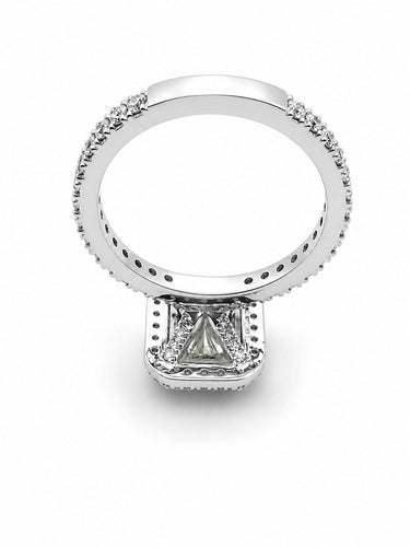 50.5 Solitaire - Bague en or blanc 18 carats et diamants 58 Facettes 13181